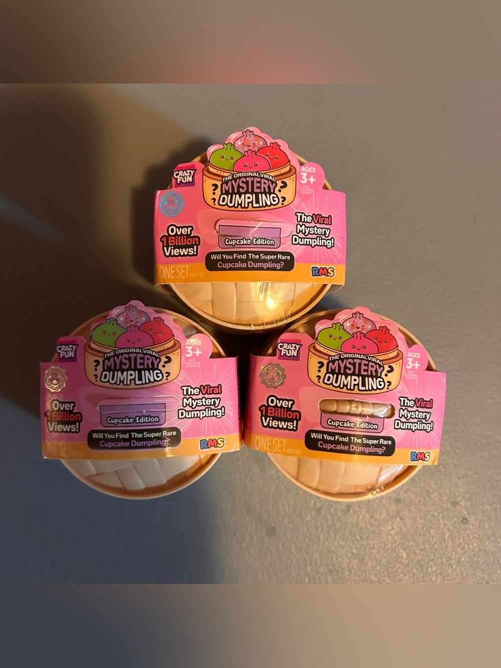 RMS Crazy Fun Mystery Mini Dumplings - Cupcake Edition Set of 3 BRAND NEW VIRAL